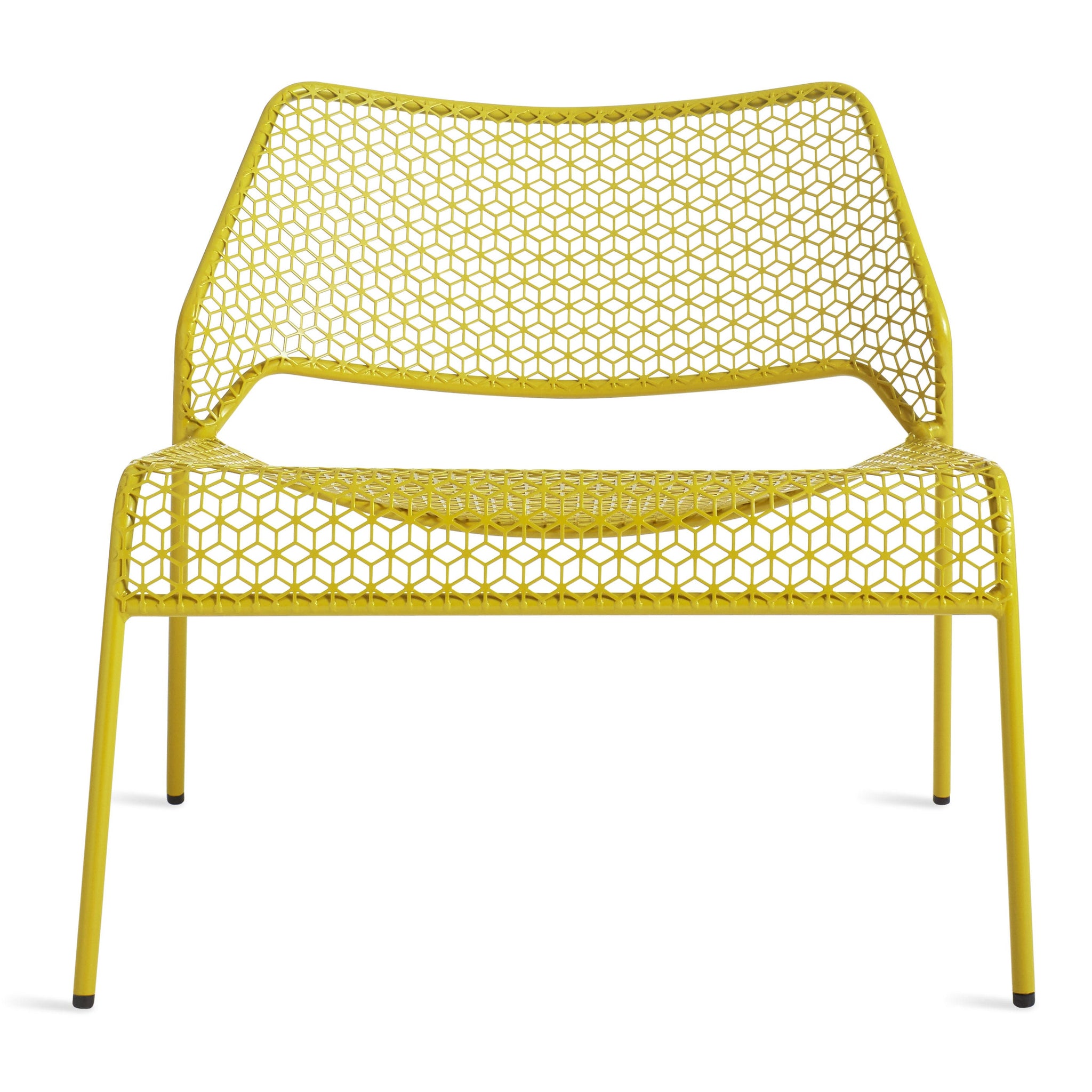 blu dot hot mesh lounge chair yellow