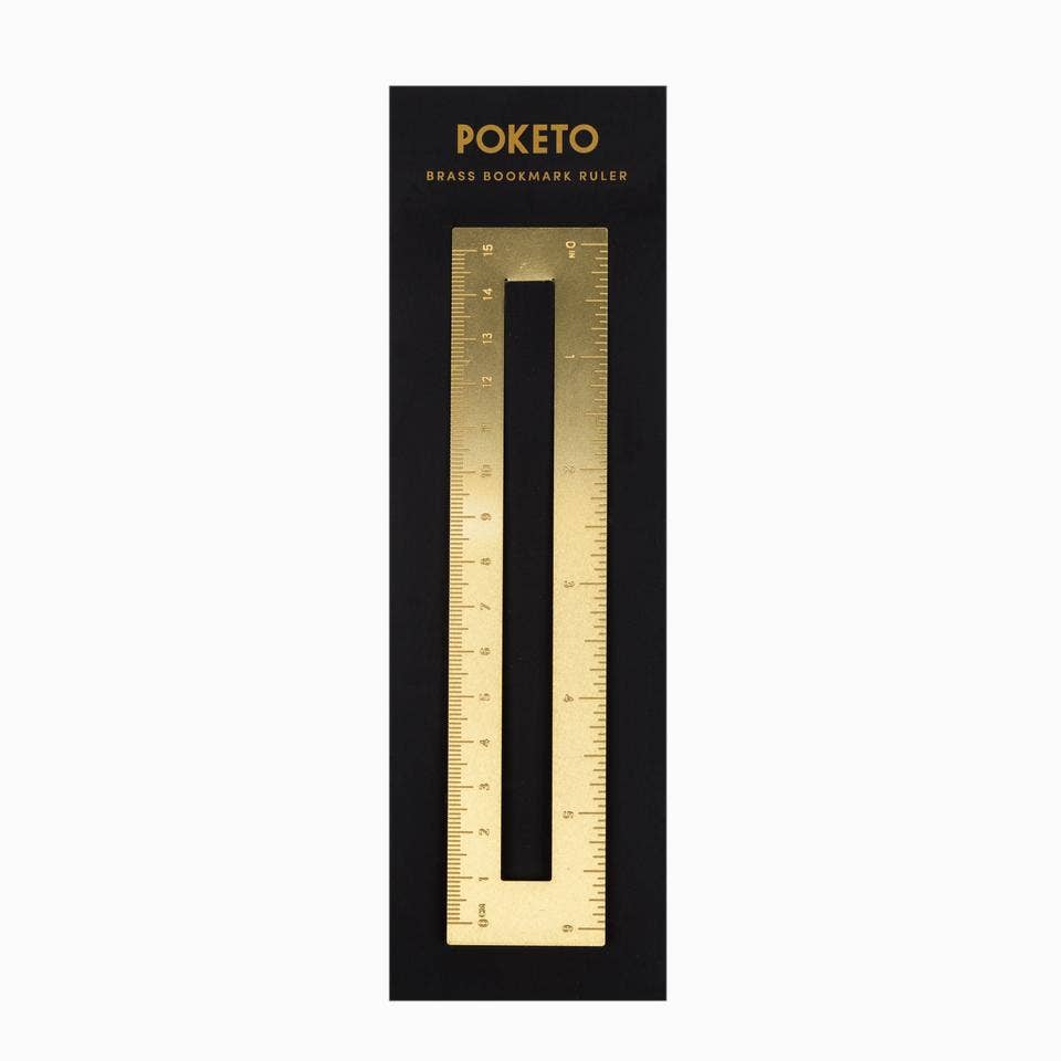 poketo brass bookmark ruler