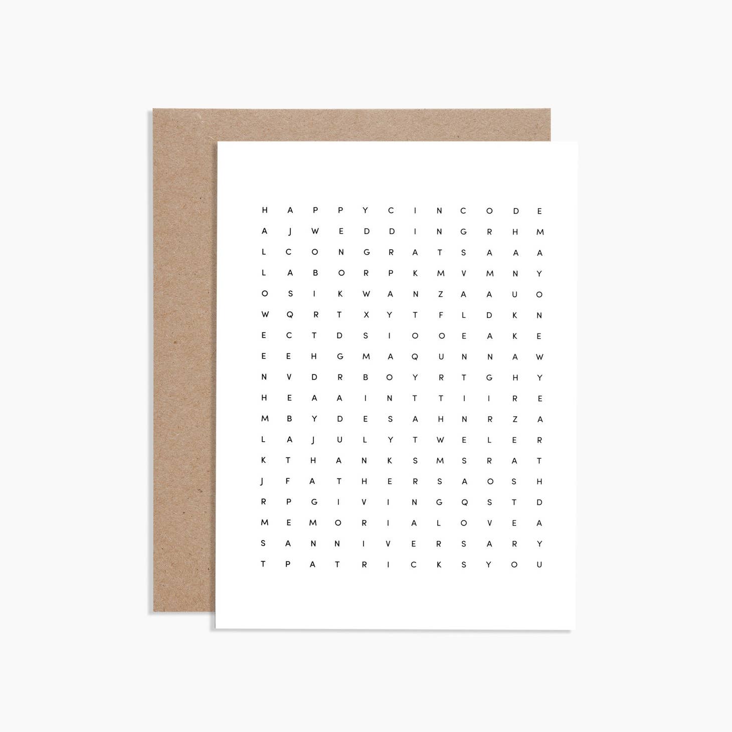 Word Search Card
