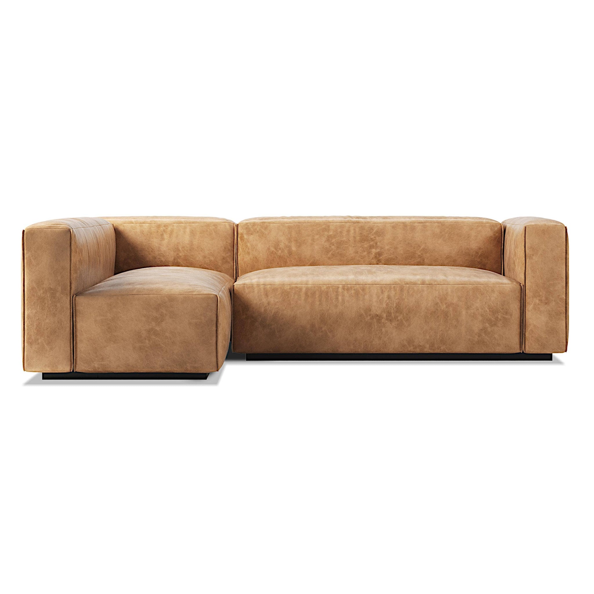 Cleon Small Right Leather Sectional Sofa