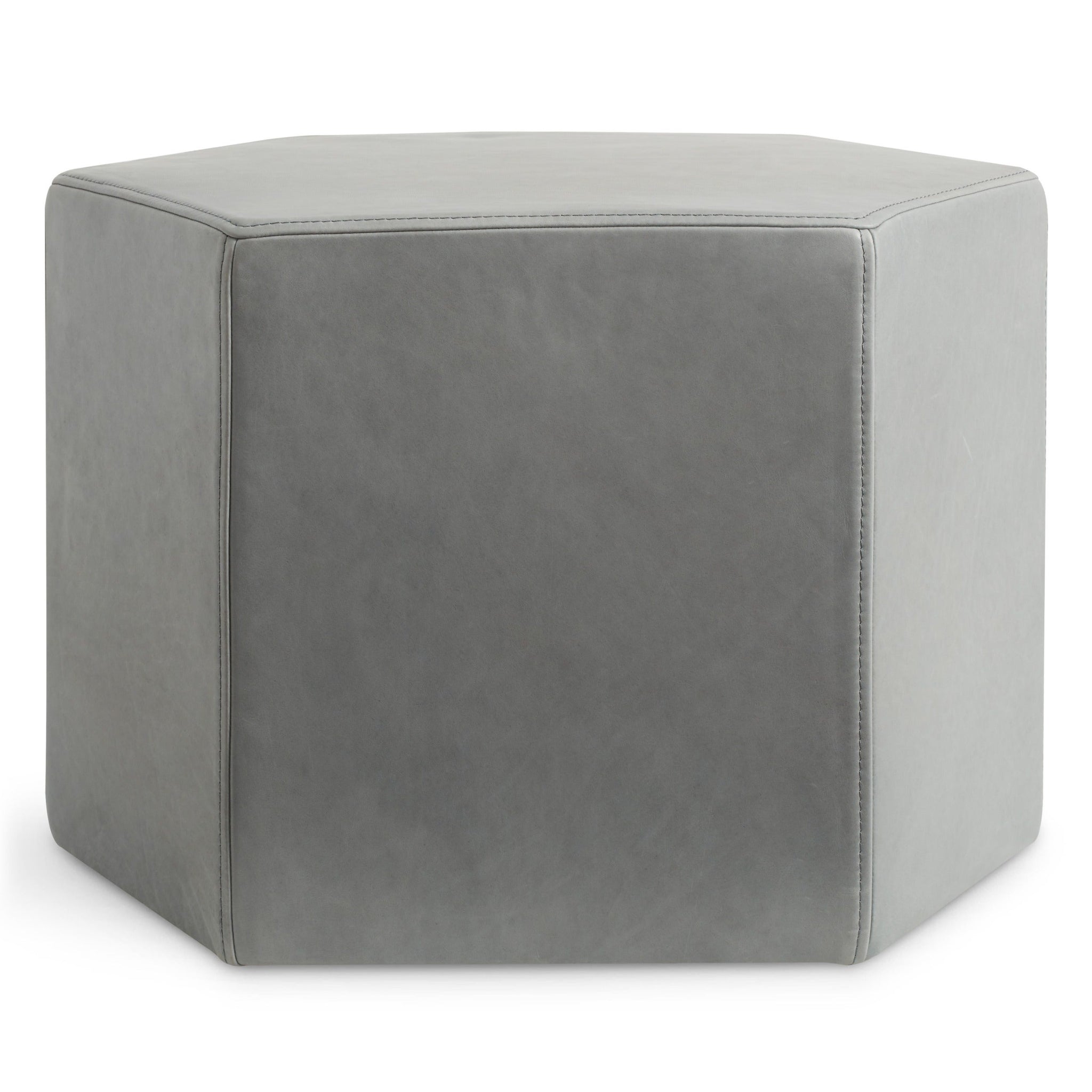 Hecks Leather Ottoman