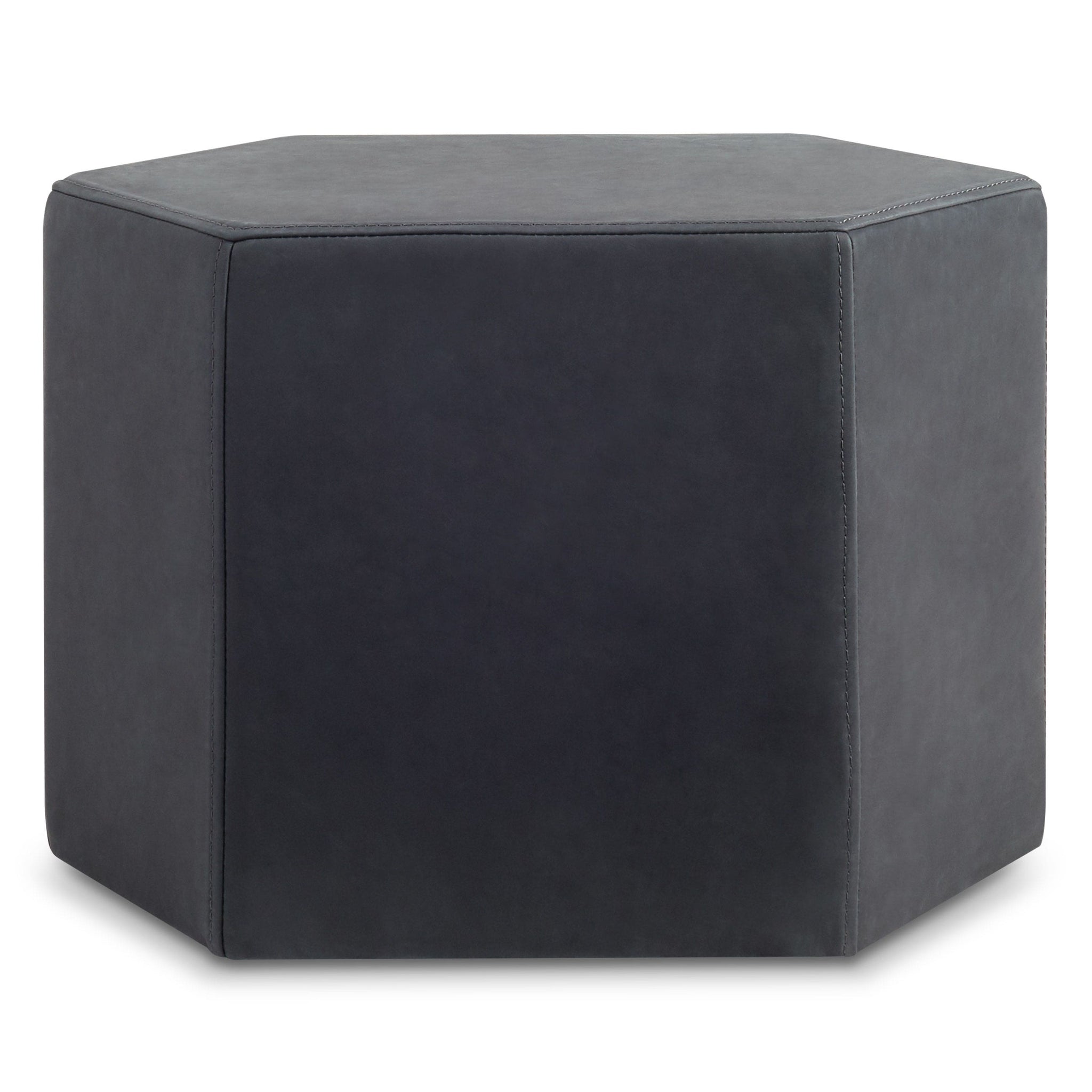 Hecks Leather Ottoman