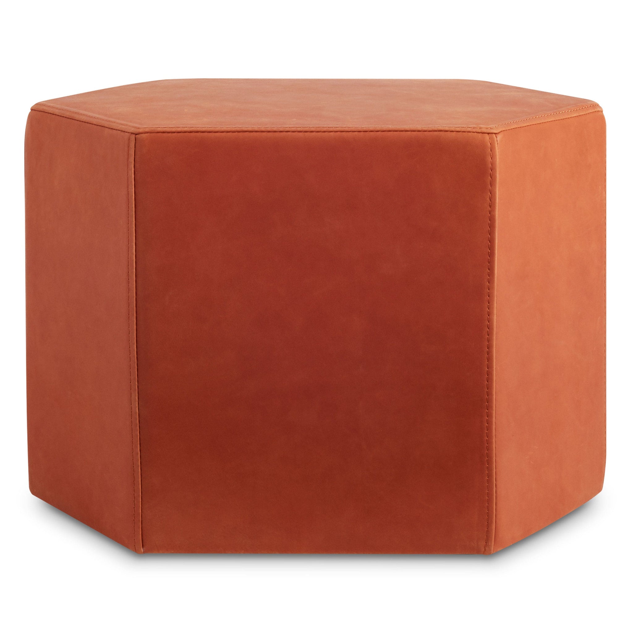 Hecks Leather Ottoman