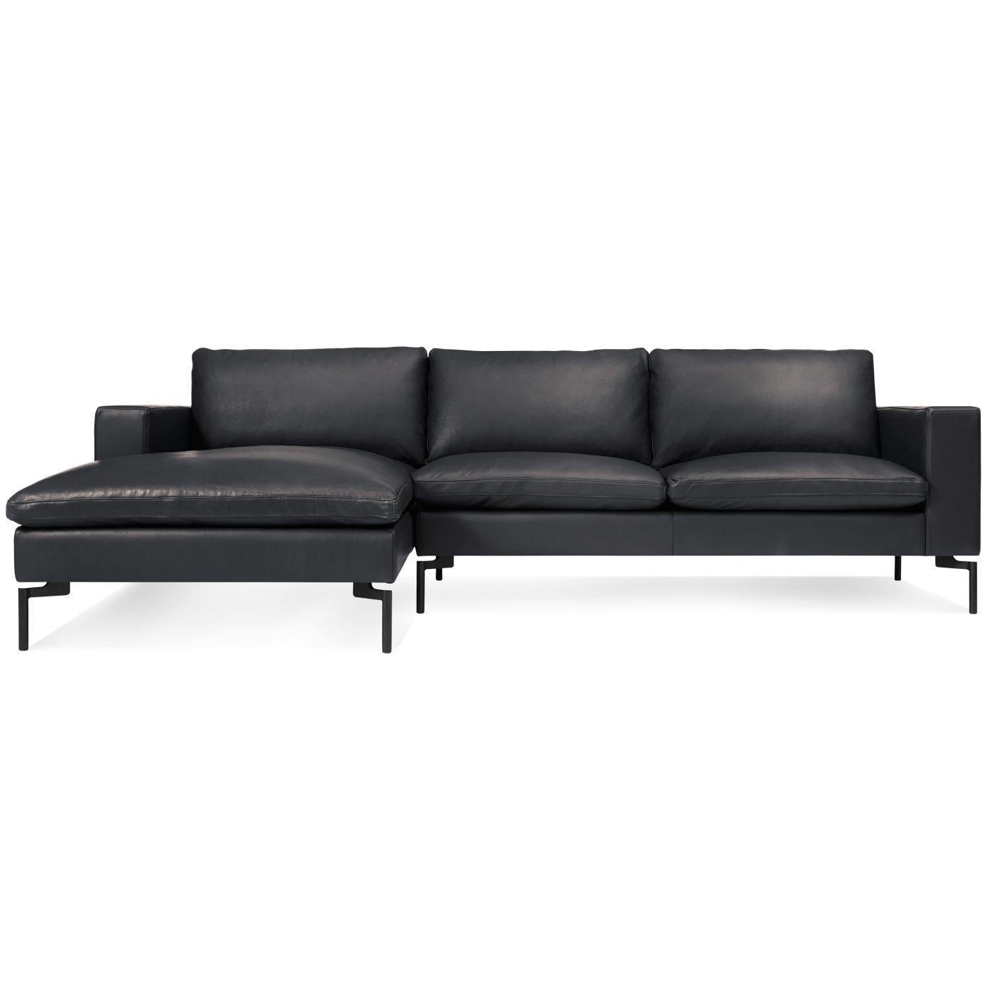 New Standard Leather Sofa w/ Left Arm Chaise