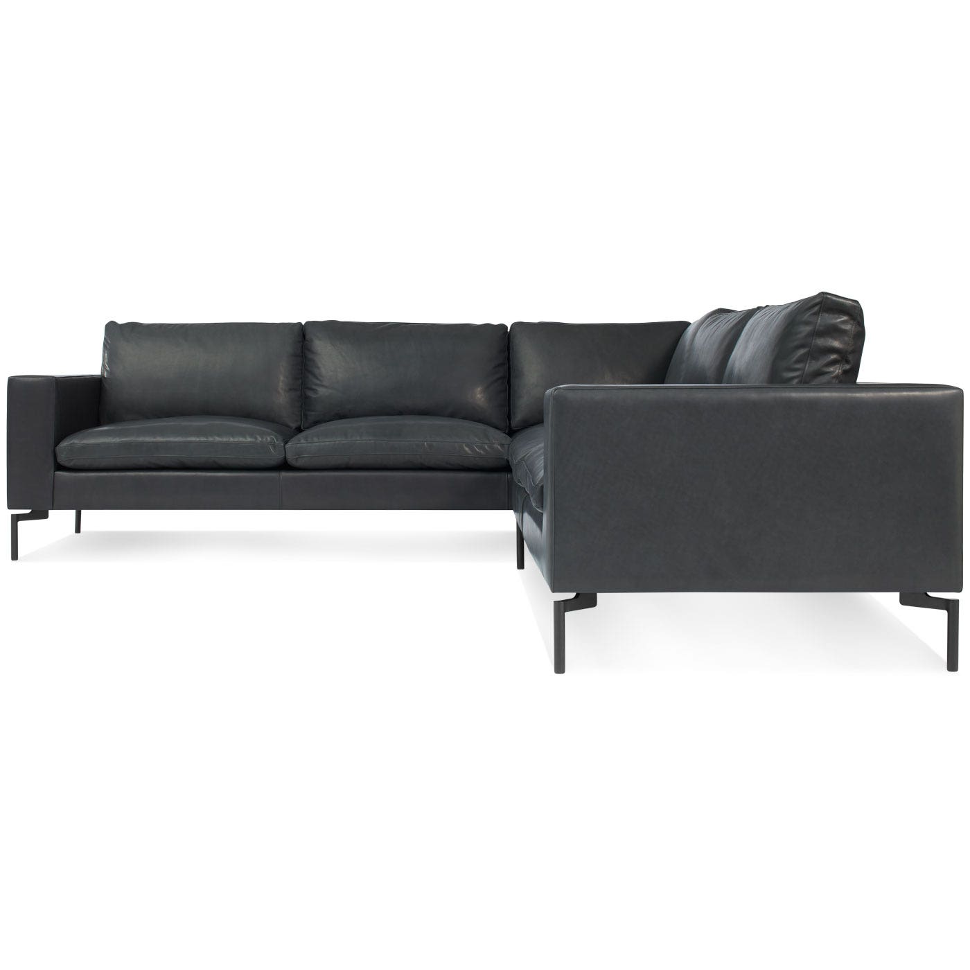 New Standard Left Leather Sectional Sofa - Small