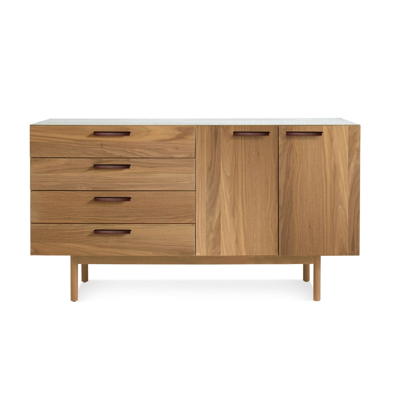 Shale 4 Drawer Credenza with Door Options - Blu Dot