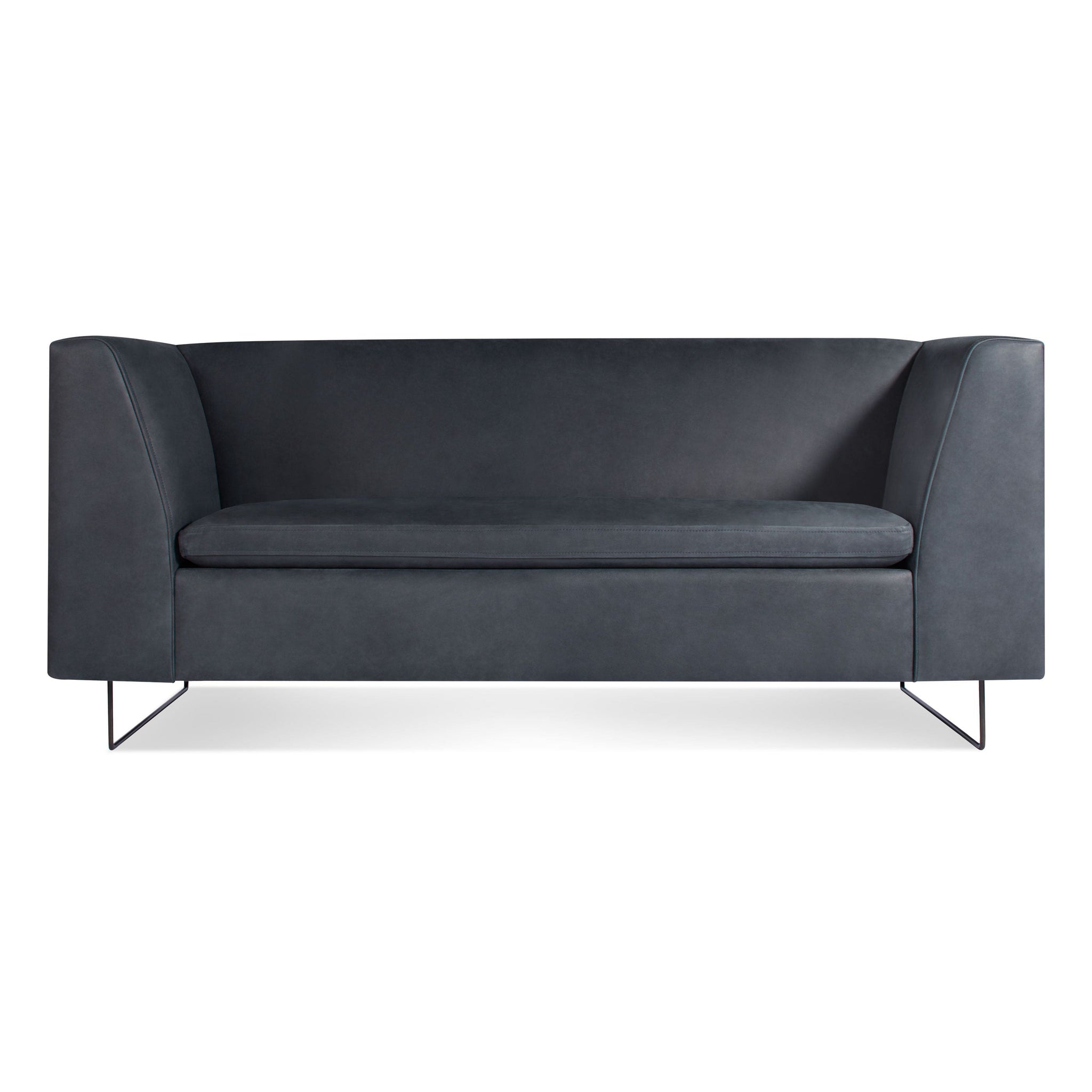 blu dot bonnie 72in sofa ink leather