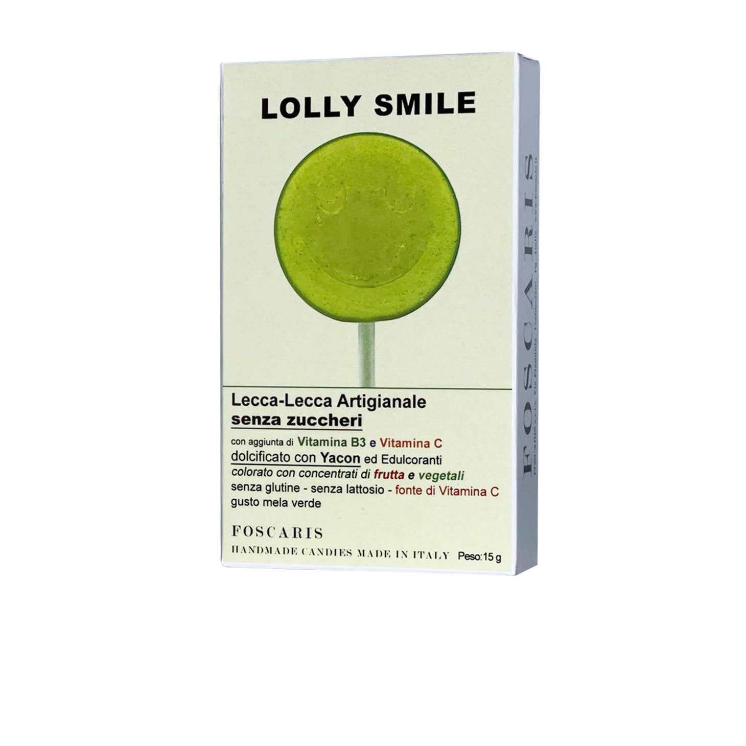 Lolly, with green apple flavour