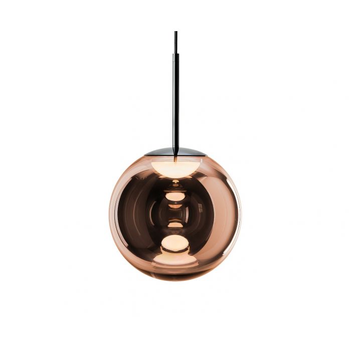 Globe Pendant Copper 25cm UL