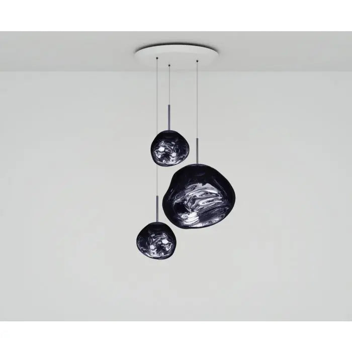 Melt Smoke Trio Rnd LED PS UL - T24 Tom Dixon