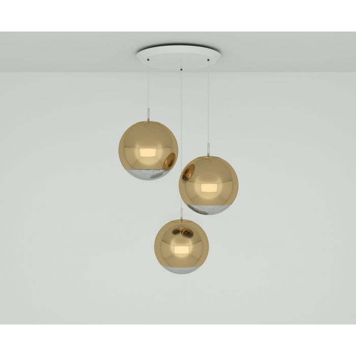 Mirror Ball Gold 40 Rnd LED PS UL-T24