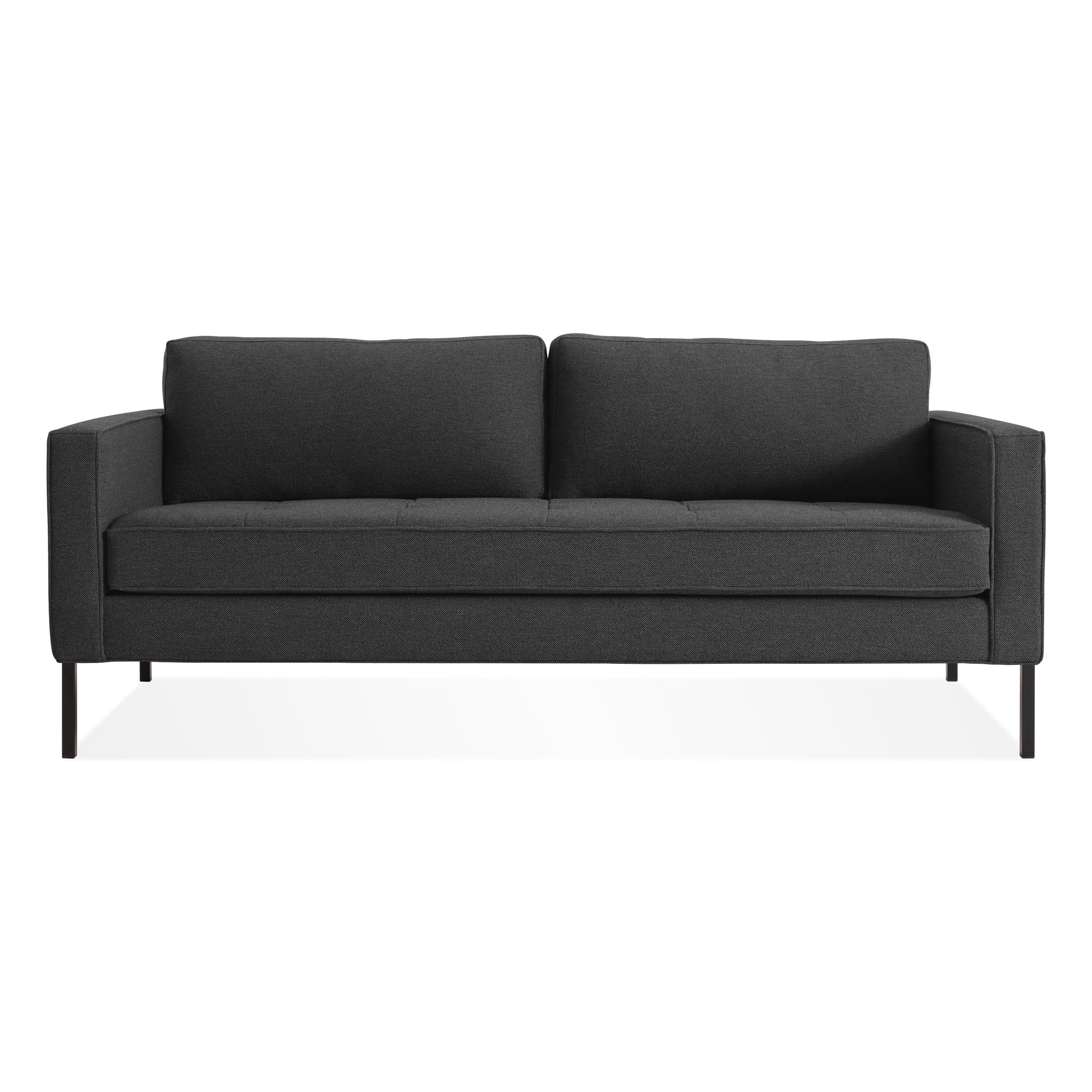 blu dot paramount 80 inch sofa libby charcoal / metal