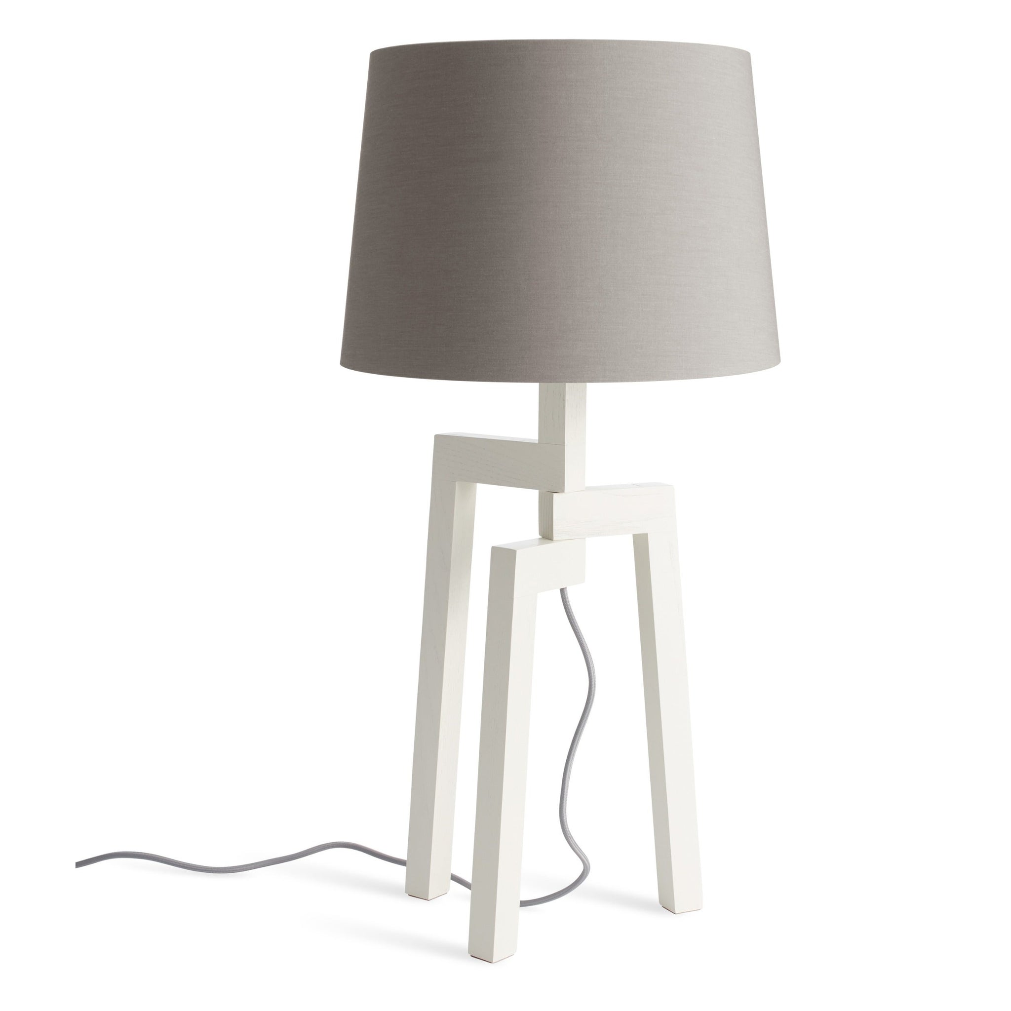 Blu Dot Stilt Table Lamp - White on Ash / Risk-Averse Grey