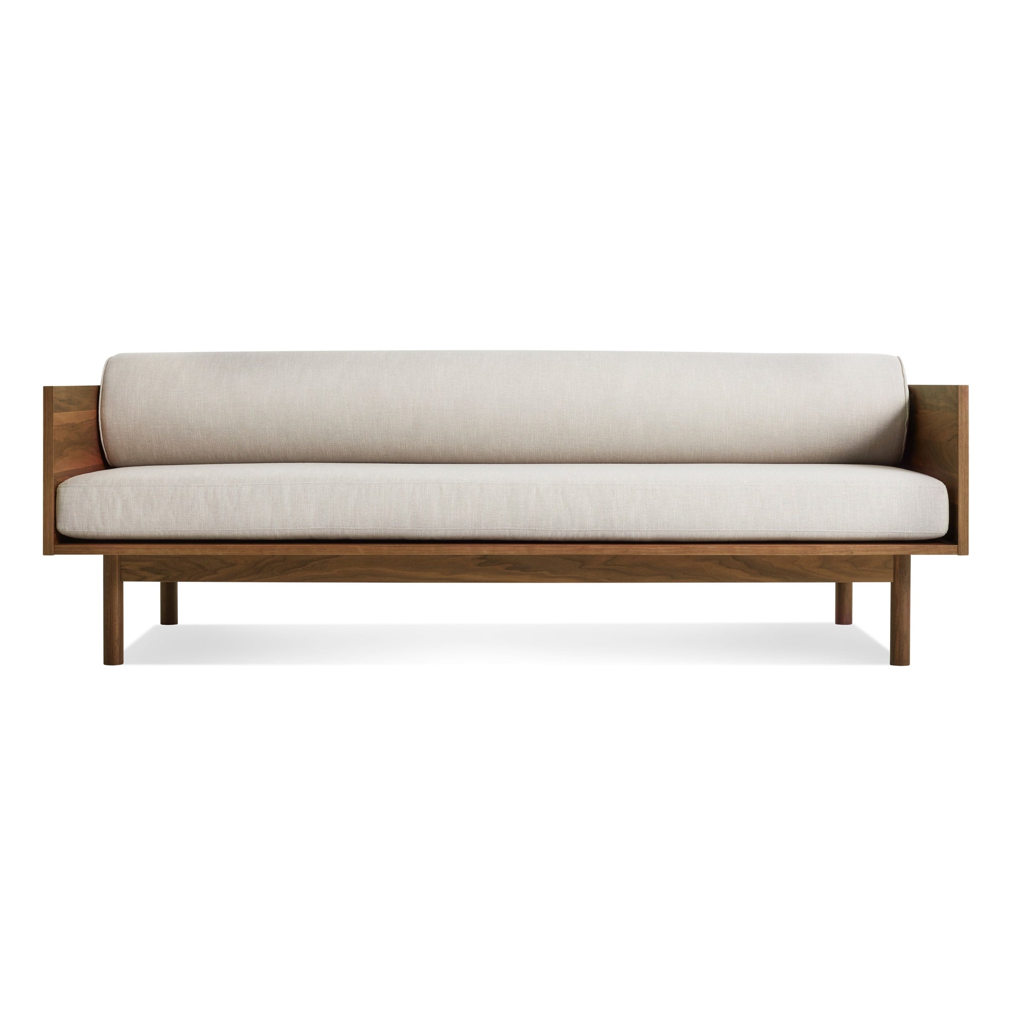 blu dot souvenir sofa landa stone / walnut