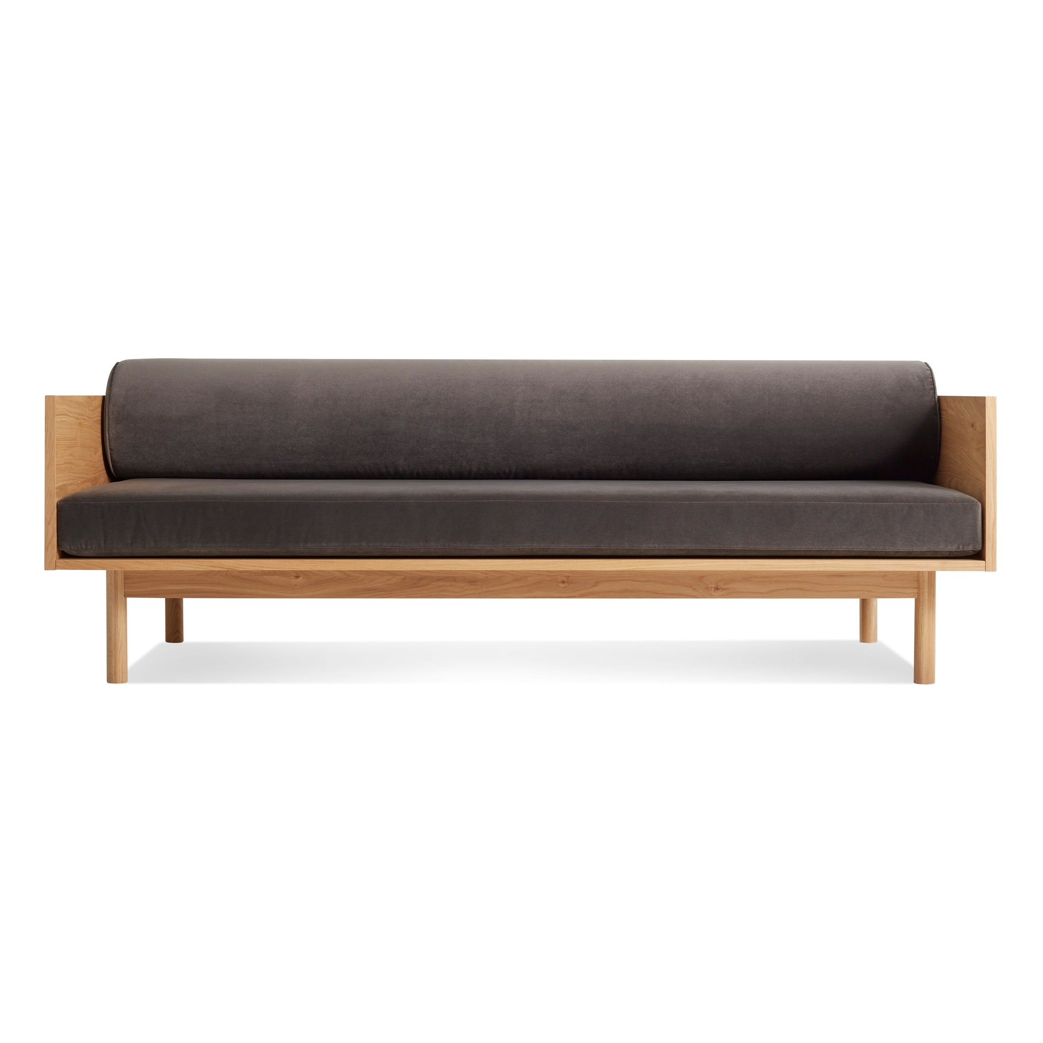 blu dot souvenir sofa storm velvet / oak