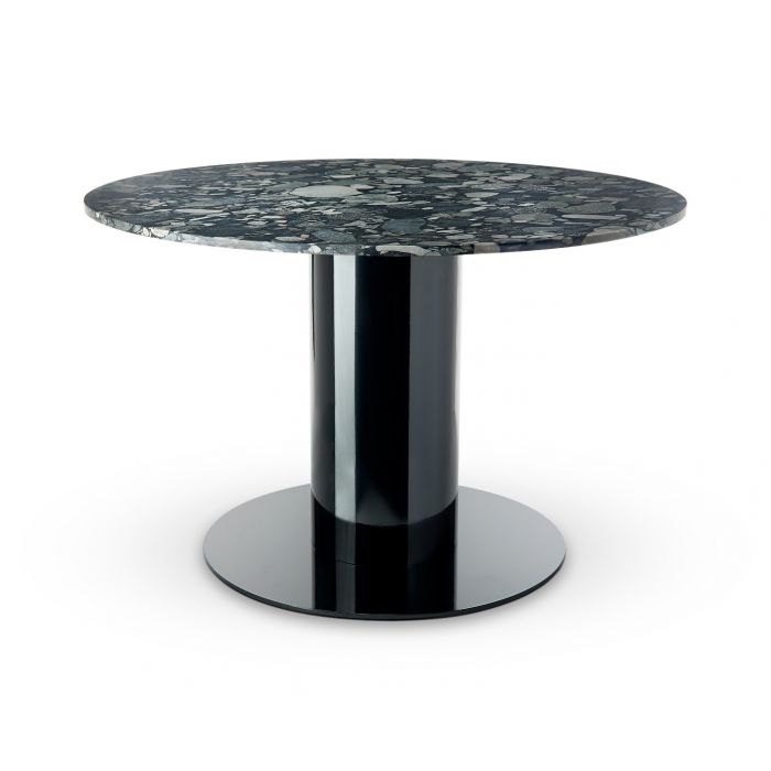Tube Wide Black White Marble Top 1200mm